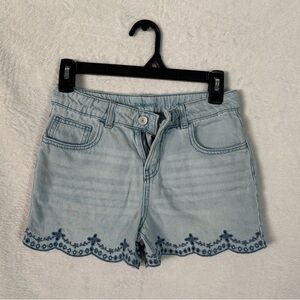 Thereabouts Embroidered Light Blue Denim Shorts Adjustable Size 14 Girls
